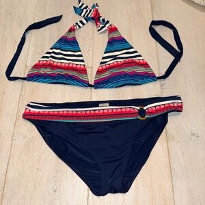 Excellent SKYE Bikini Set Top And Bottom Abstraction Tribal Aztec Size: XL